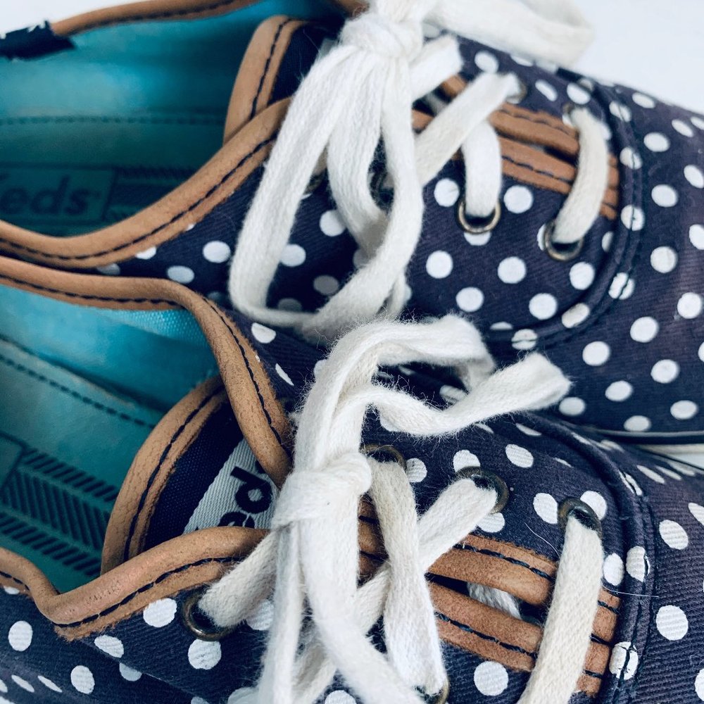 Keds Navy Polka Dot Sneakers